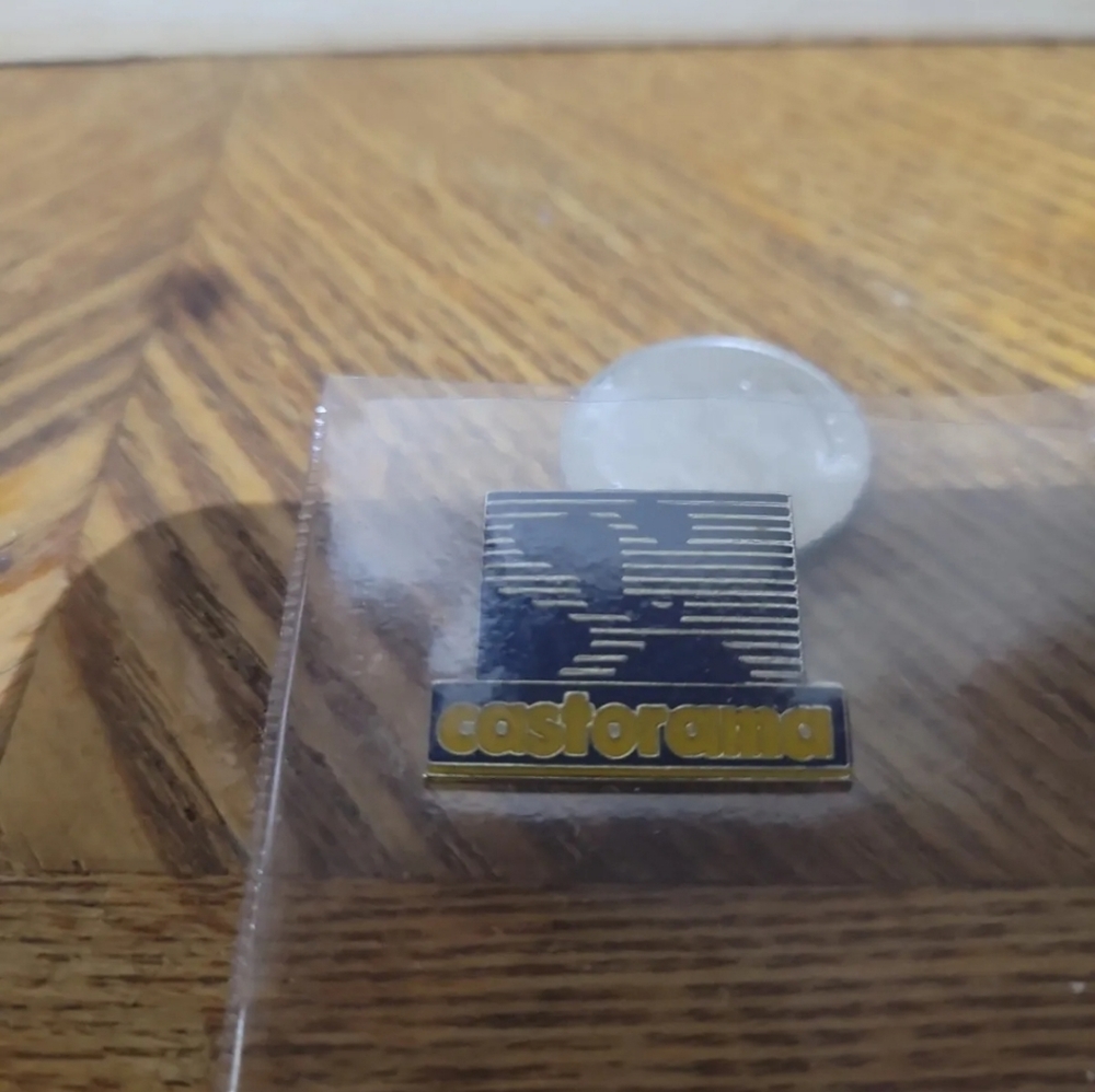 Castorama Lapel Hat Jacket Pin French Home Improvement Retail Store Advertising